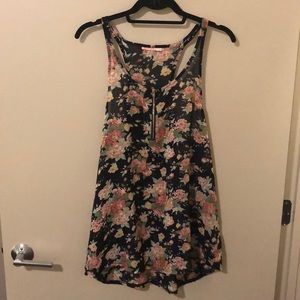 SUPRE Floral Sleeveless Top / Blouse (Size Large)